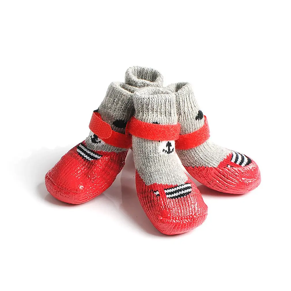 Pet dog shoes and socks Outdoor indoor sports waterproof shoes and socks Waterproof socks dog cat socks non-slip black