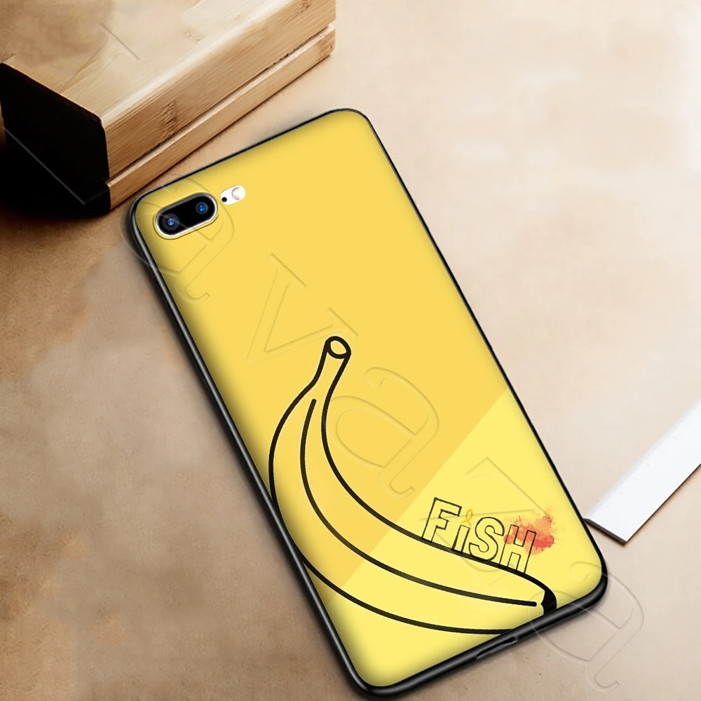 Силиконовый мягкий чехол Lavaza с бананом рыбой пепельницей для iPhone 12 Mini 11 Pro XS Max XR X 8