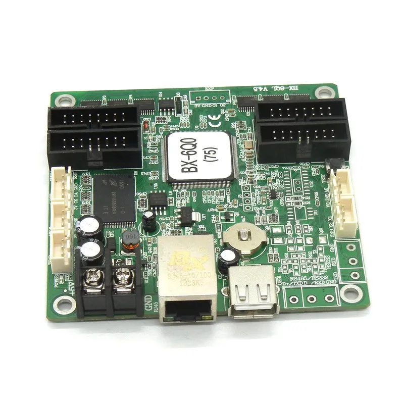 

BX-6Q0 USB + network full color led control card 4*hub75E rgb asynchronous lintel display led controller for p2.5,p3,p4,p5,p10
