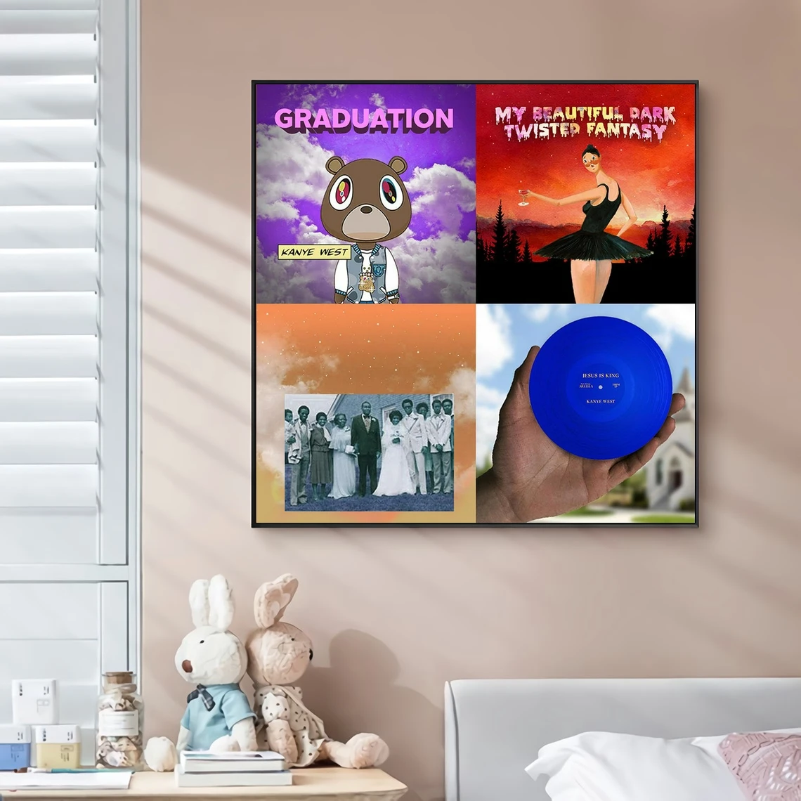 Альбом Kanye West Music Обложка холст постер рэпер поп-музыка знаменитости настенная