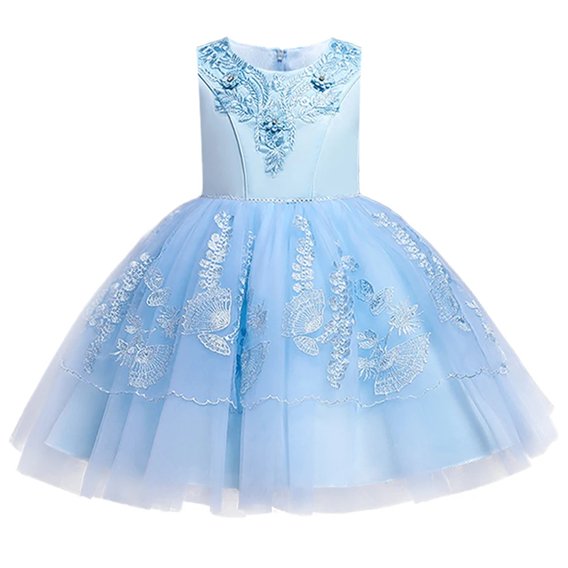 Новинка детское вечернее платье для принцессы Платье с цветочным узором девочек