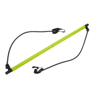 portable pilates bar gym stick yoga exercise pilates bar trainer fitness rod with foot loop
