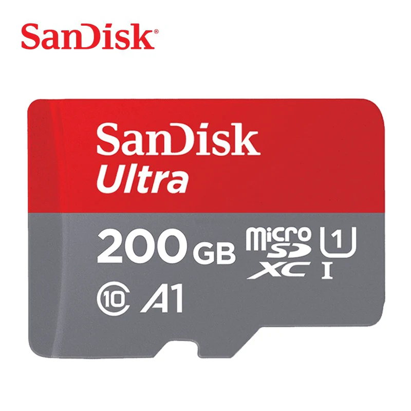 200gb Карта памяти SanDisk A1 Micro SD, 16 ГБ, 32 ГБ, 64 ГБ, 128 ГБ, MicroSD Max 98 м/с Uitra C10, TF карта, карта памяти для планшета - Емкость: 200gb