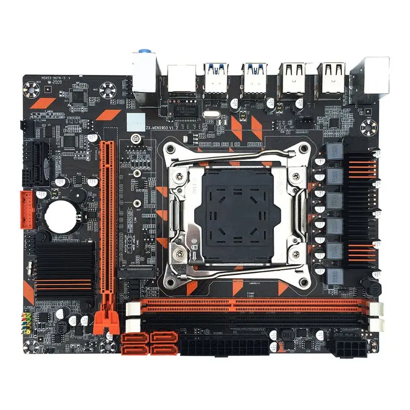 

X99 DDR3 MINI LGA2011-3 Computer Motherboard Dual Channel Memory M.2 Interface 63HD for In-tel X99 Computer Mainboard Black