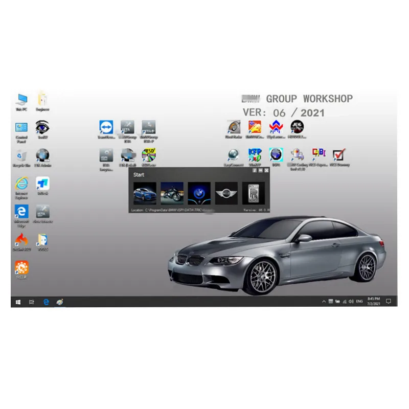 

2021.06v for bmw icom A2 next Diagnostic Software in 500GB HDD/512GB SSD 4.29.20 Expert Mode Multi-languages Icom a2 automotive