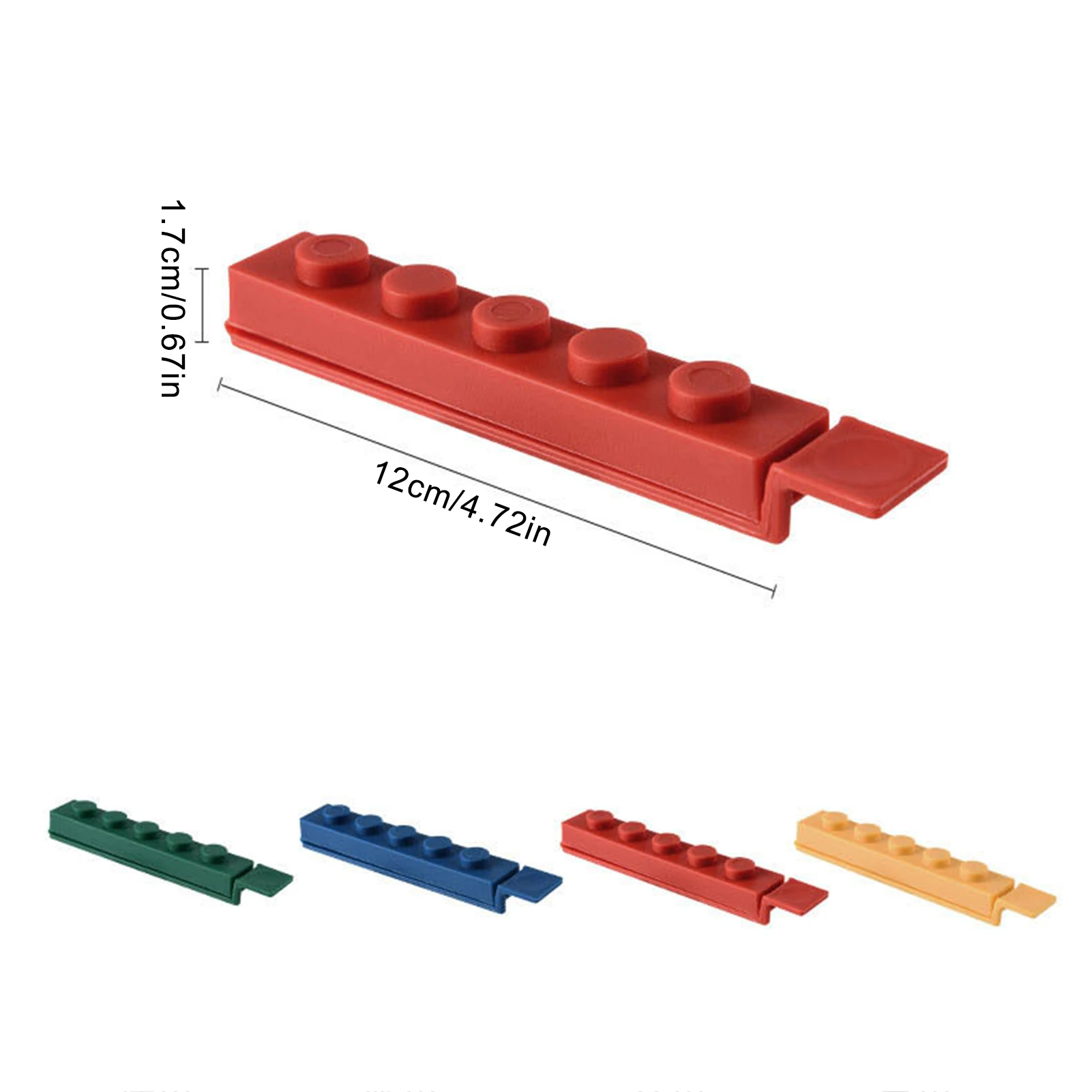 

4PCS Bag Sealing Clips Large Blocks Food Sealing Clip Moisture-proof Plastic Stick Bag Clip Keep Fresh Kitchen Preservation Clip