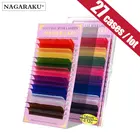 Ресницы NAGARAKU для наращивания, радужные цветные ресницы из искусственной норки, цветные ресницы для наращивания, 27 коробок, 8 цветов