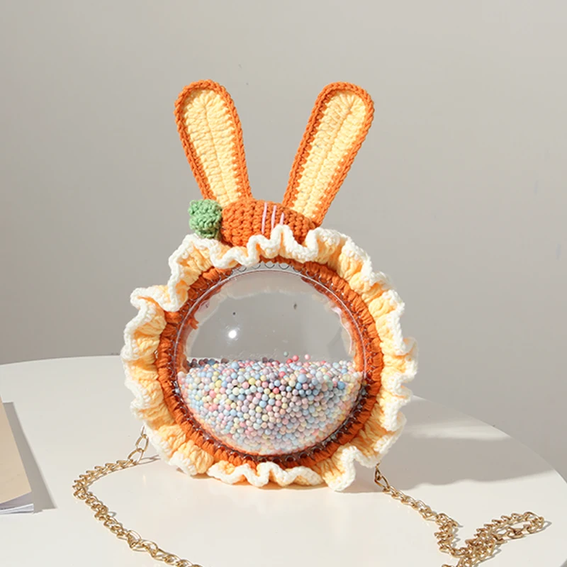 

Ручная машина для изготовления нетканых пакетов милый морковь кролик сумка шерсть для вязания крючком, "сделай сам" Материал посылка ссамоз...