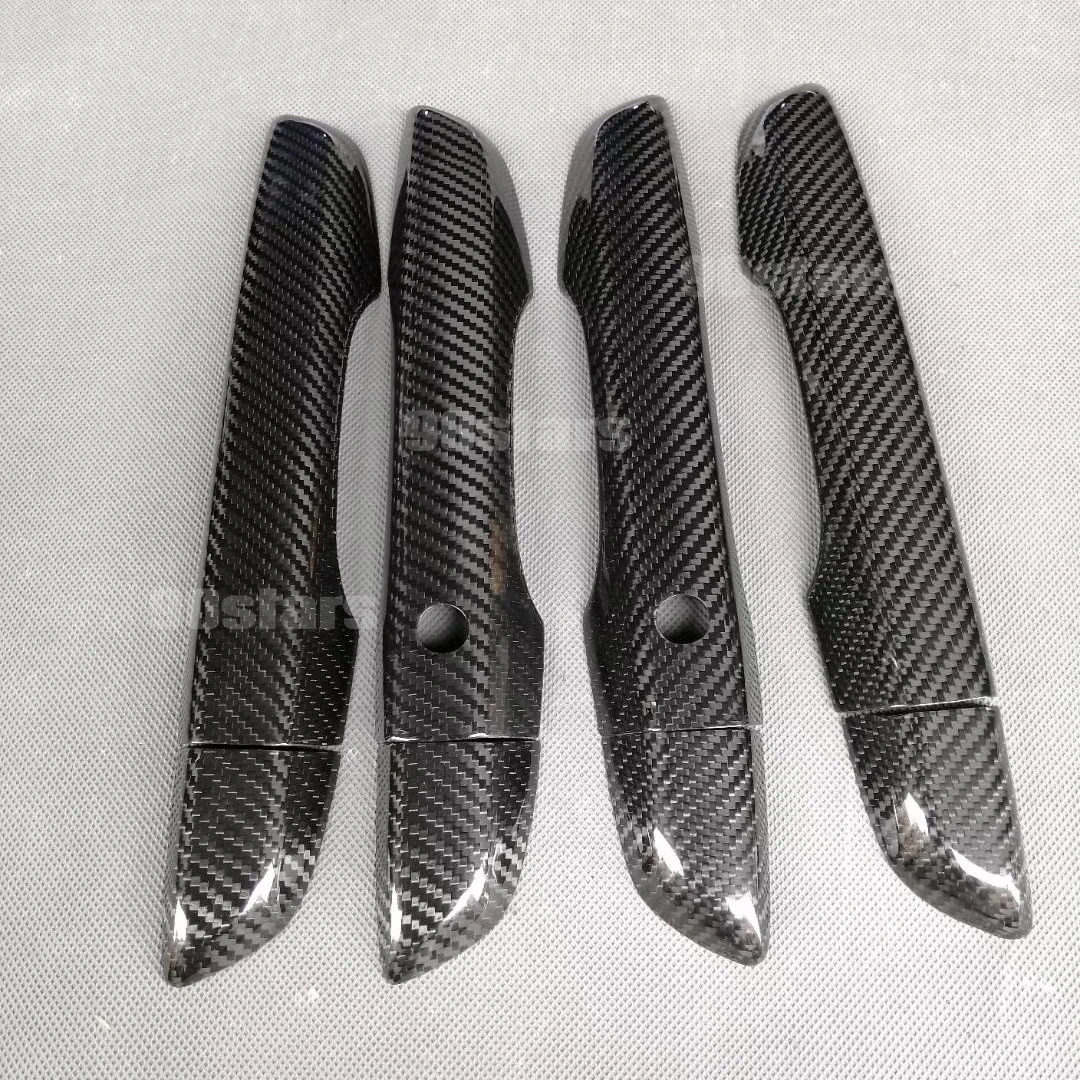 Чехол из натурального углеродного волокна для дверной ручки автомобиля Honda Civic10th