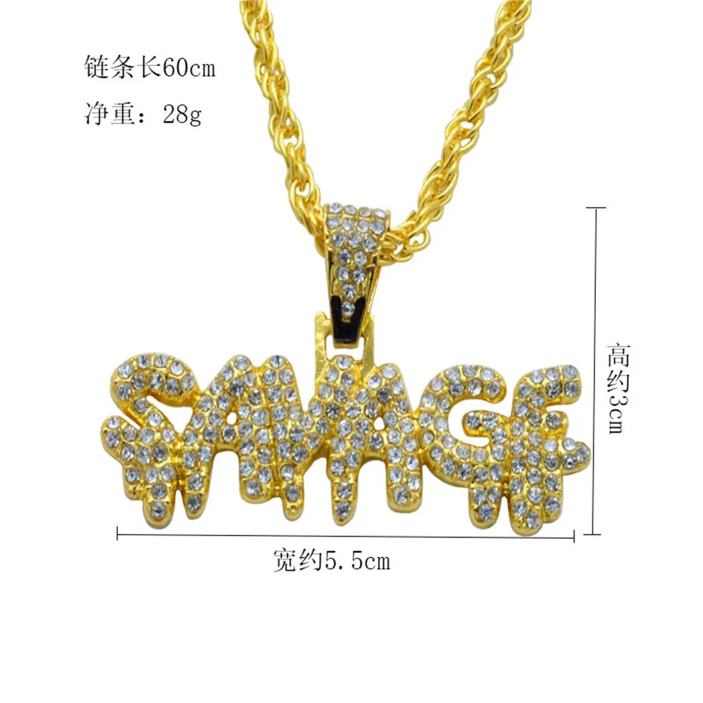 Очаровательное модное мужское хип-хоп Европейское и американское ожерелье с