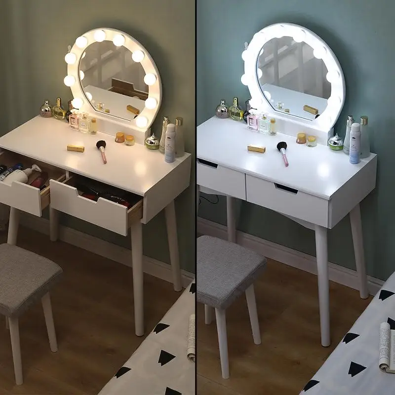 

Туалетный столик для макияжа в скандинавском стиле, шкаф для хранения мебели для спальни, простой столик для макияжа, шкафы для туалетного с...