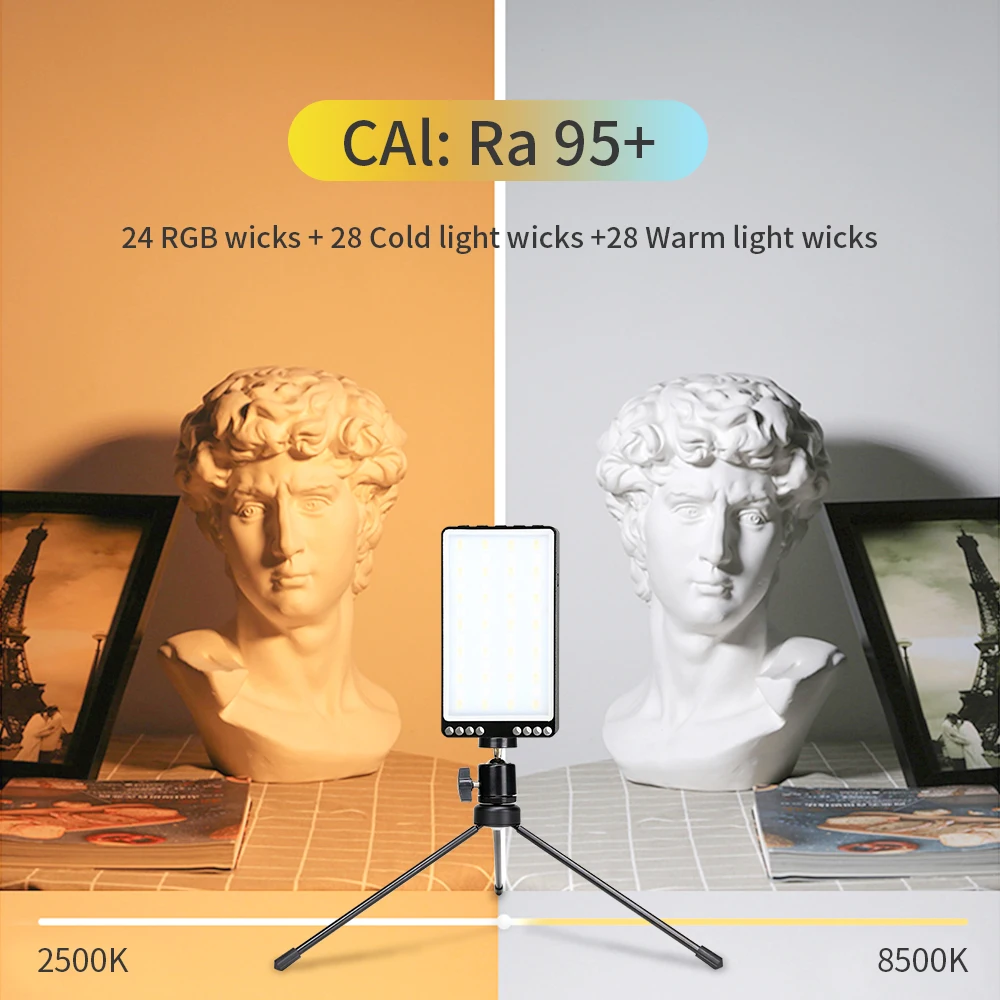 Переносная перезаряжаемая RGB видео светильник Панель заполните лампы для селфи