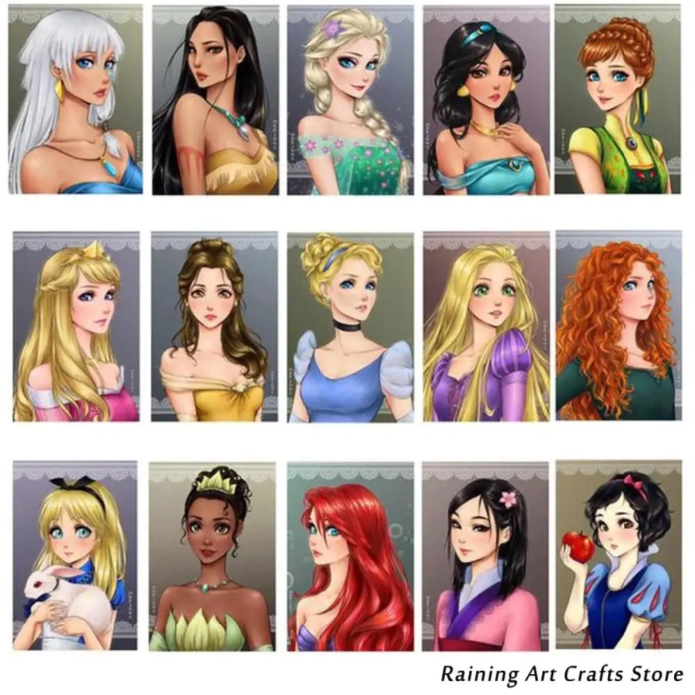 

5D Diy Diamond Painting Princess Embroidery Full Round Square Drill Cross Stitch Kits Girl Mosaic Pictures Handmade Home Decor