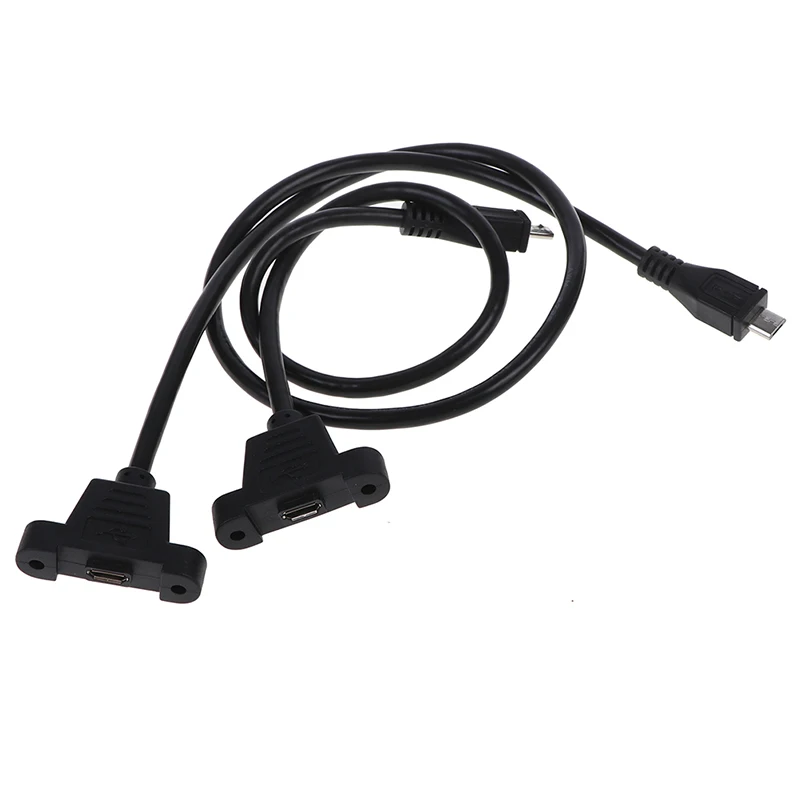 Micro USB 2 0 штекер к B гнездовой соединительный кабель с панельным монтажным