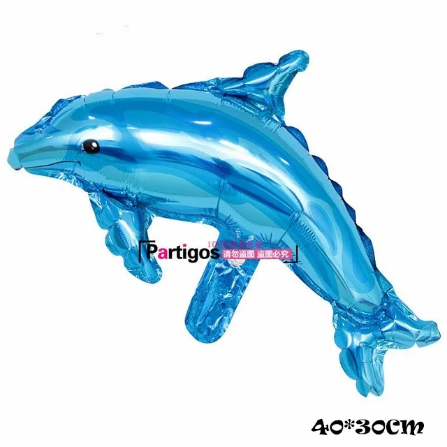 10 шт./лот, мини воздушный шар в виде морского коня, акулы, клоуна, рыбы, животных для детей, декор для вечеринки на день рождения, фольгированные воздушные шары, Классические игрушки - Цвет: 10pcs