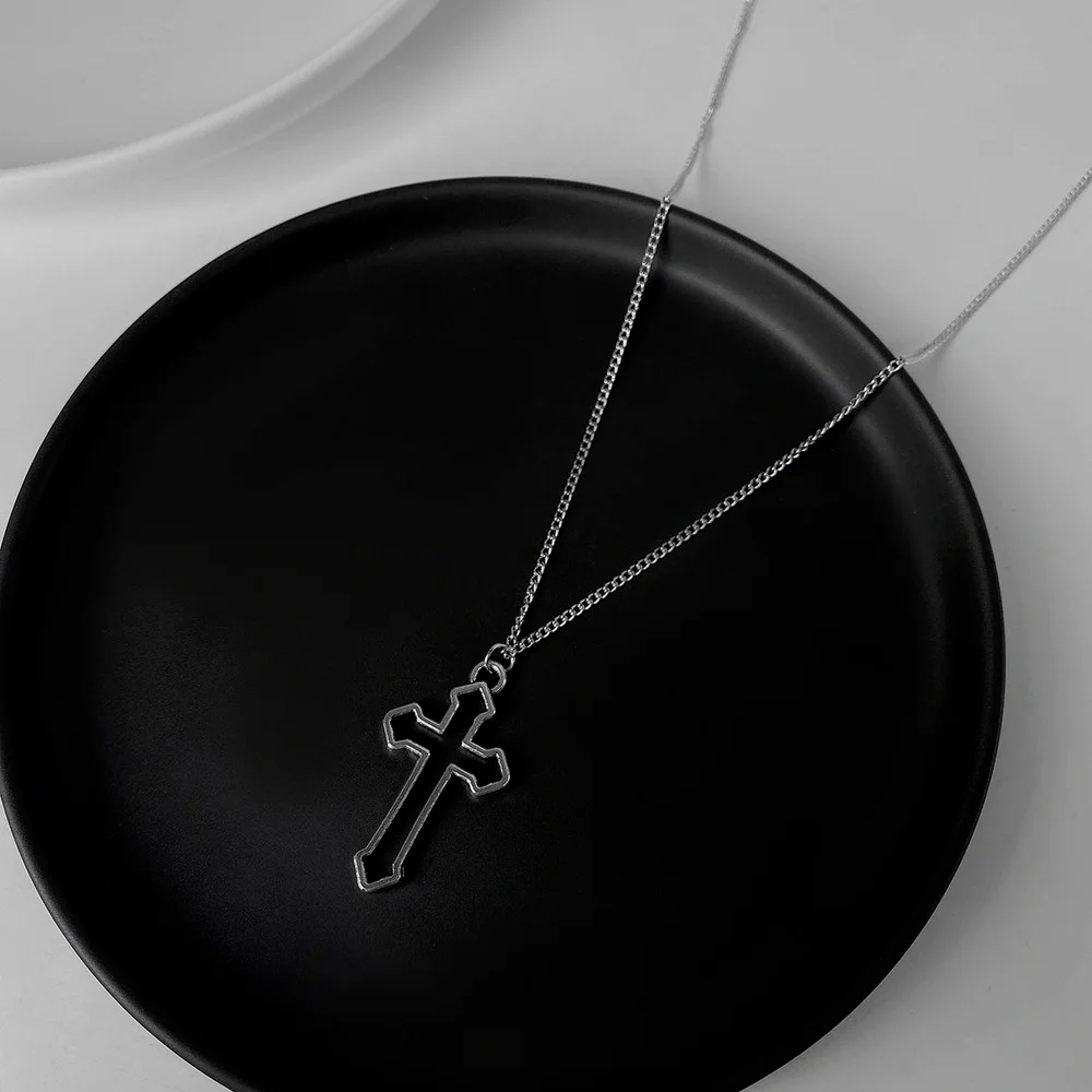 Ожерелье женское регулируемое в Корейском стиле с крестом 2021 |