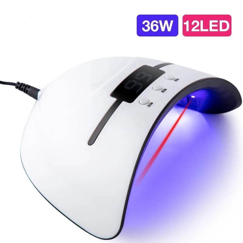 36 Вт УФ лампа Сушилка для ногтей всех типов гель машина USB портативный 12