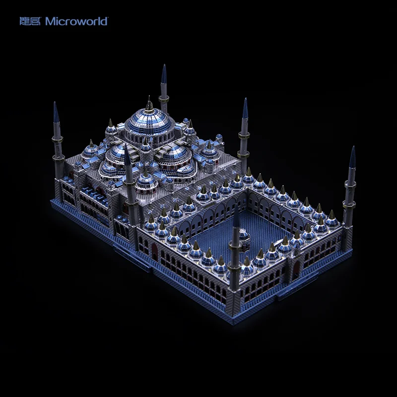 Металлический 3D-пазл Microworld Модель для сборки синей мечети лазерная вырезка