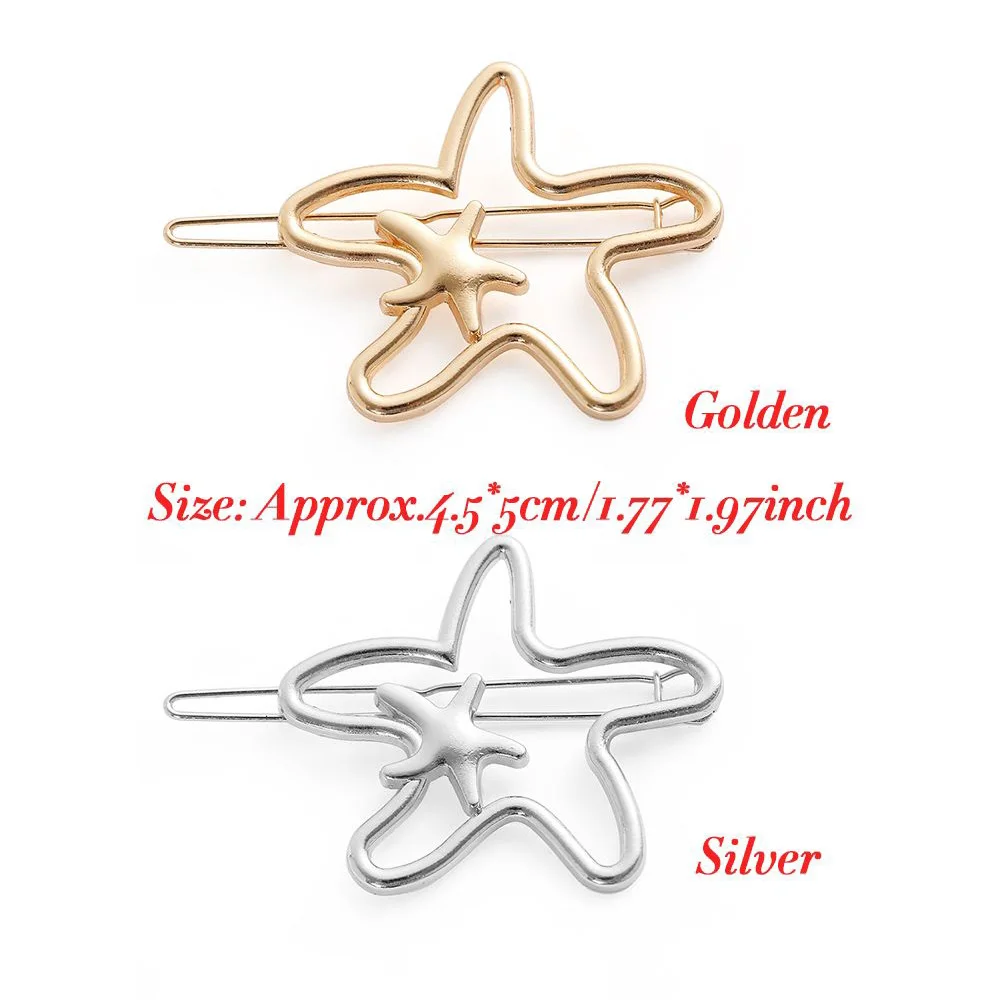 1 шт. Модные женские Простые индивидуальные заколки для волос полые золотые