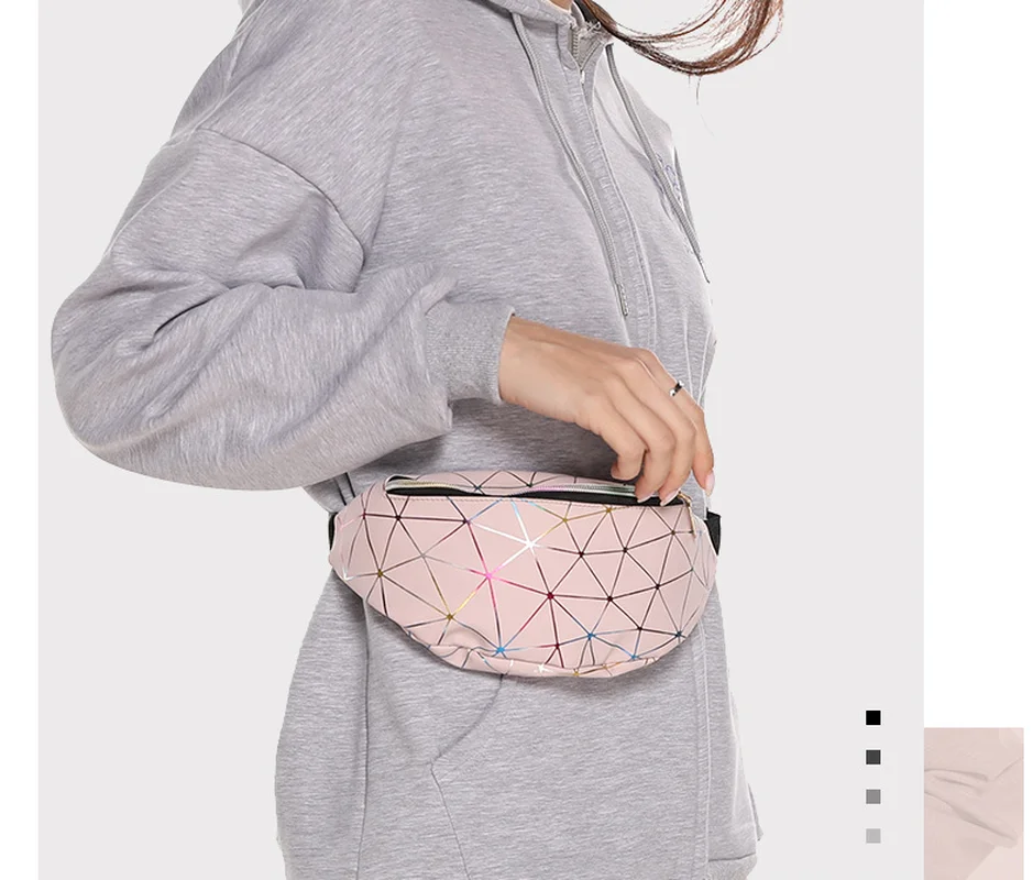 

City Bag Outdoor Sports Bag Running Waist Bag PU Reflective Large Capacity Unisex Outdoor Running Fitness Bag Backpacking Gear