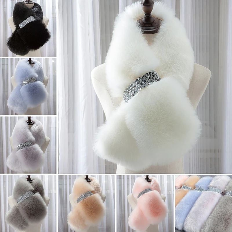 Шарф-ХОМУТ ЖЕНСКИЙ из искусственного меха большой мягкий зимний теплый