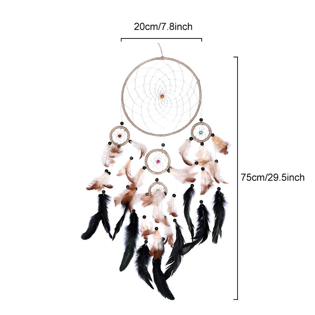 

Wedding Party Artificial Feathers Dream Catcher Craft Wall Hanging Art Multipurpose Ornament Gift Healing For Bedroom Home Decor