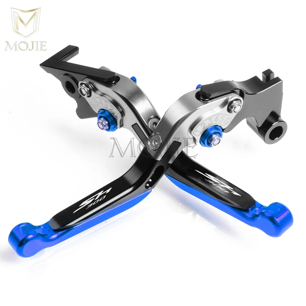 Titanium Black Blue Аксессуары для мотоциклов CNC Алюминиевые Регулируемые Складные Выдвижные Тормозные Рычаги сцепления Набор для Honda SH300 SH 300 - Color: Titanium Black Blue