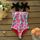 Женский слитный купальник, розовый Леопардовый купальник с пуш-ап, пляжная одежда, монокини, женский купальный костюм, 2021