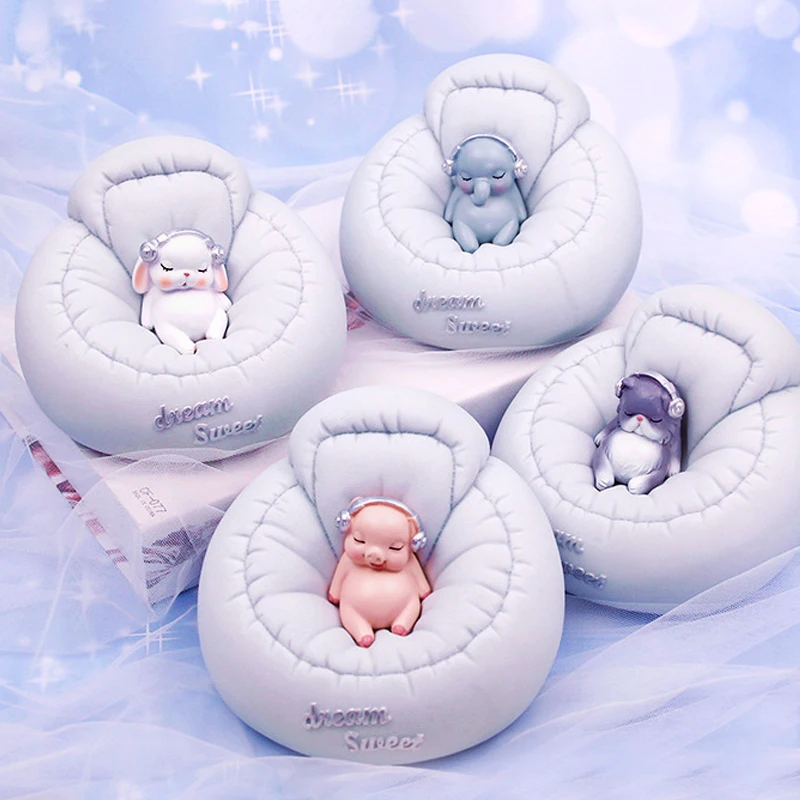 Мультяшная животная Копилка 2 в 1 коробка для хранения монет диван статуя