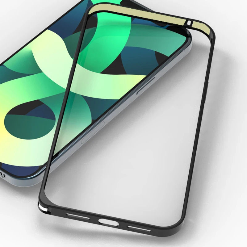 

Metal frame Case For iPhone 12 Pro Max case cover Bumper funda luxury For iPhone 12 Pro coque cover phone case shell case