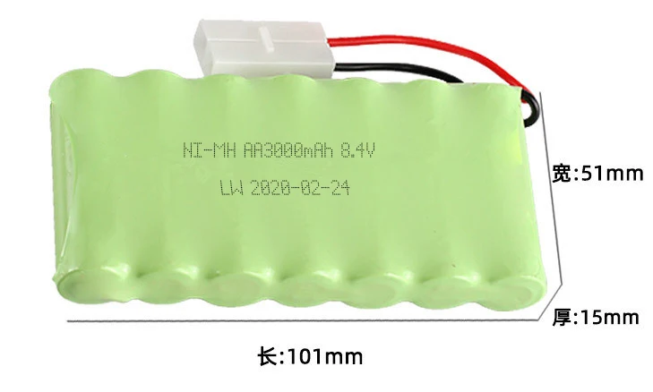 

8.4v 3000mAh NiMH Rechargeable Battery For Rc Car Tanks Trains Robot Boat Gun Toys Ni-MH AA 2400mah 8.4v Rechargeable Battery