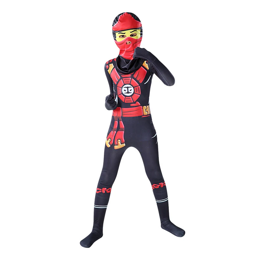 Ninja Costume Kid Jumpsuits Halloween Costumes for Kids Fancy Party Dress Cosplay Anime Superhero Bodysuit Masquerade | Тематическая