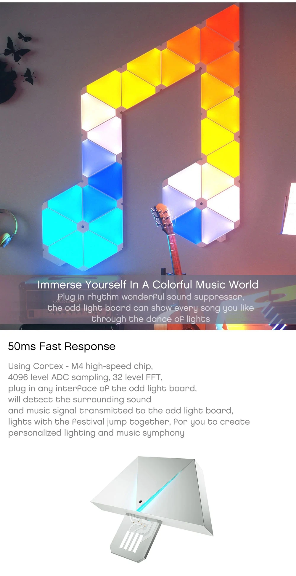 Xiaomi Nanoleaf полноцветный умный нечетный световой щит работает с Mijia для Apple Homekit Google Home настройка на заказ 4 шт./1 коробка