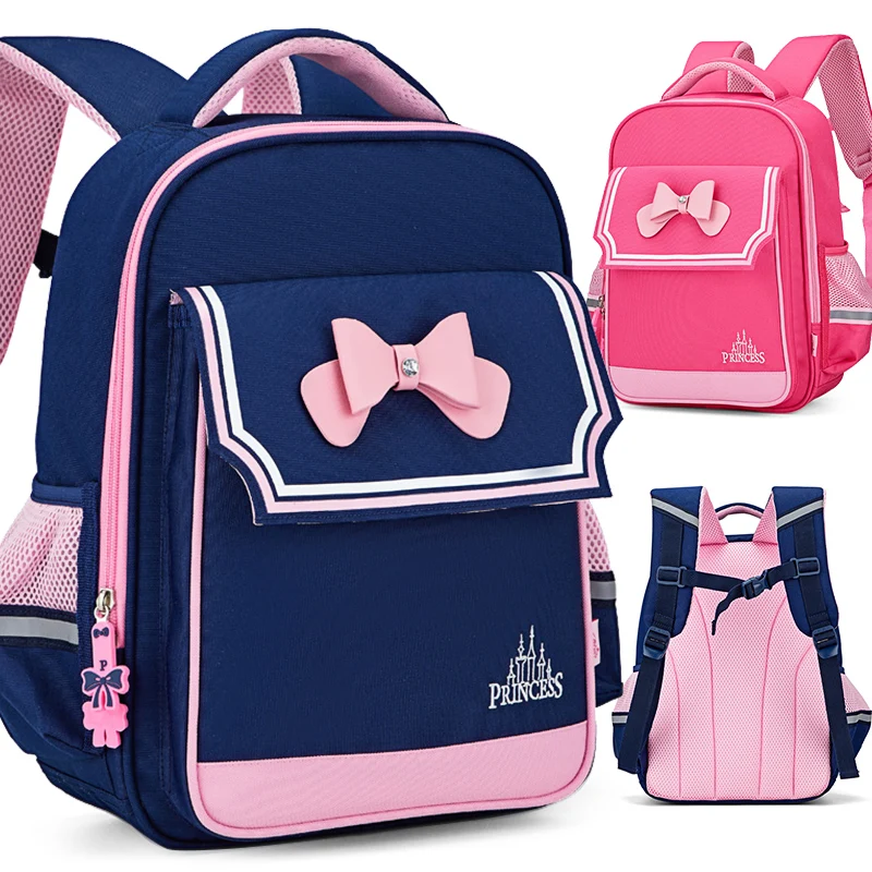 Новый модный костюм моряка принцессы, рюкзак с бантом для девочек, школьные сумки для детей, рюкзак для начальной школы