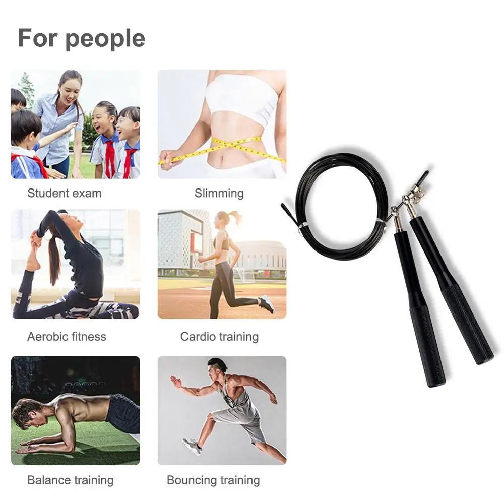 Гоночная скакалка металлическая ручка подшипник стальная проволока 3 м