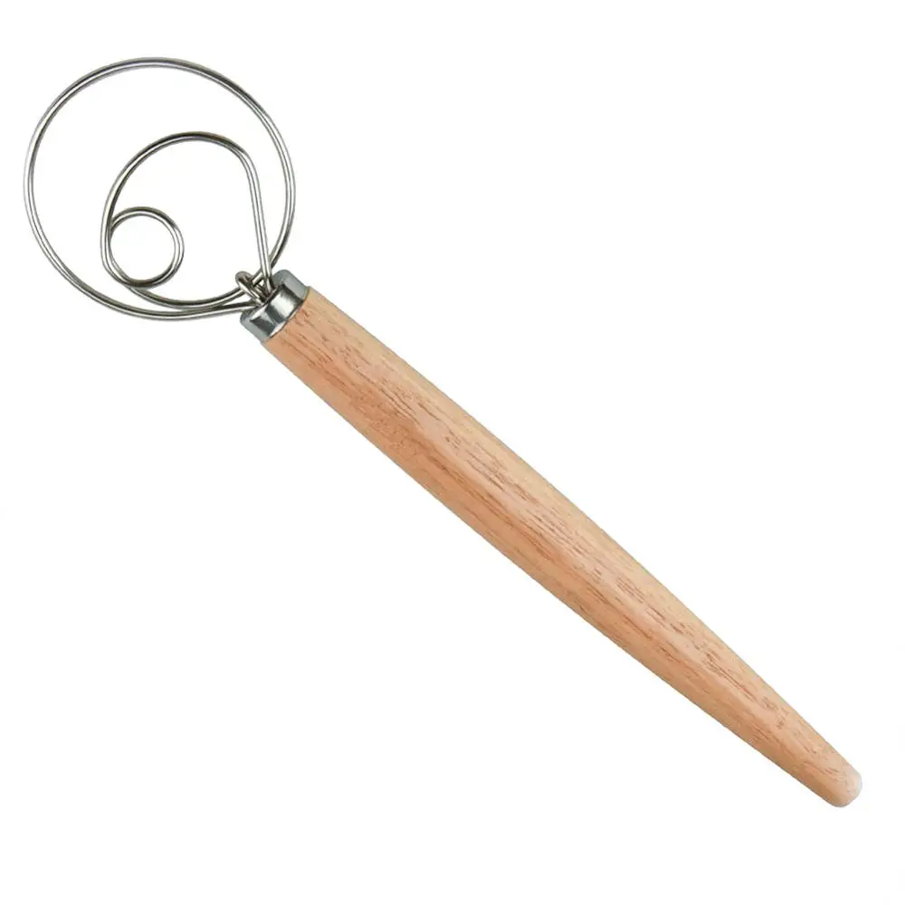 13 &quotяйцо колотушки муки мешалка для крема с деревянной ручкой Нержавеющая сталь