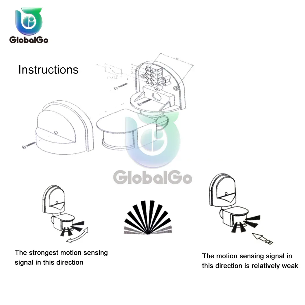 Пассивный инфракрасный датчик движения светильник с переключателем детектор