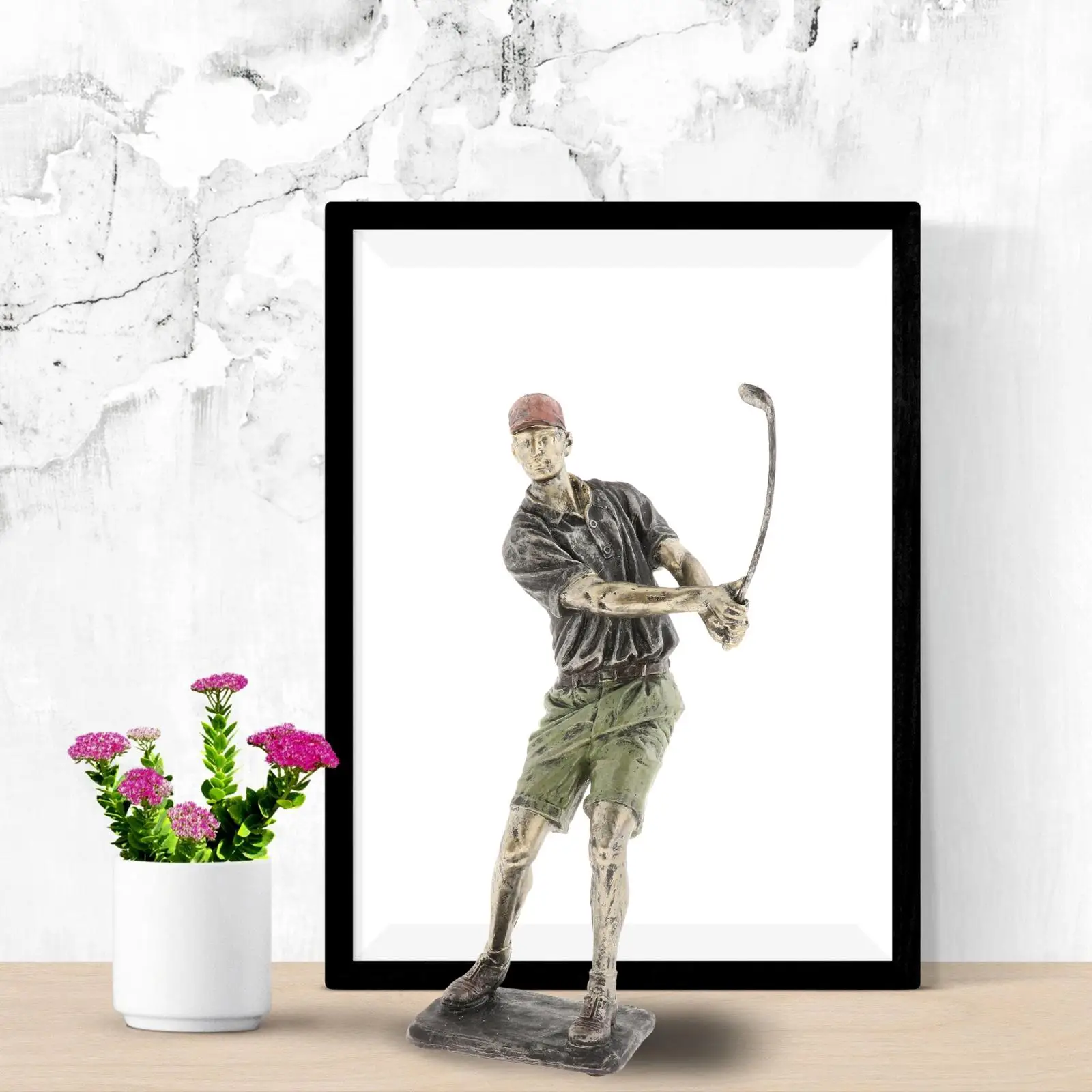 Статуя из смолы для мужчин статуя Golfer скульптура спортивное искусство дома офиса