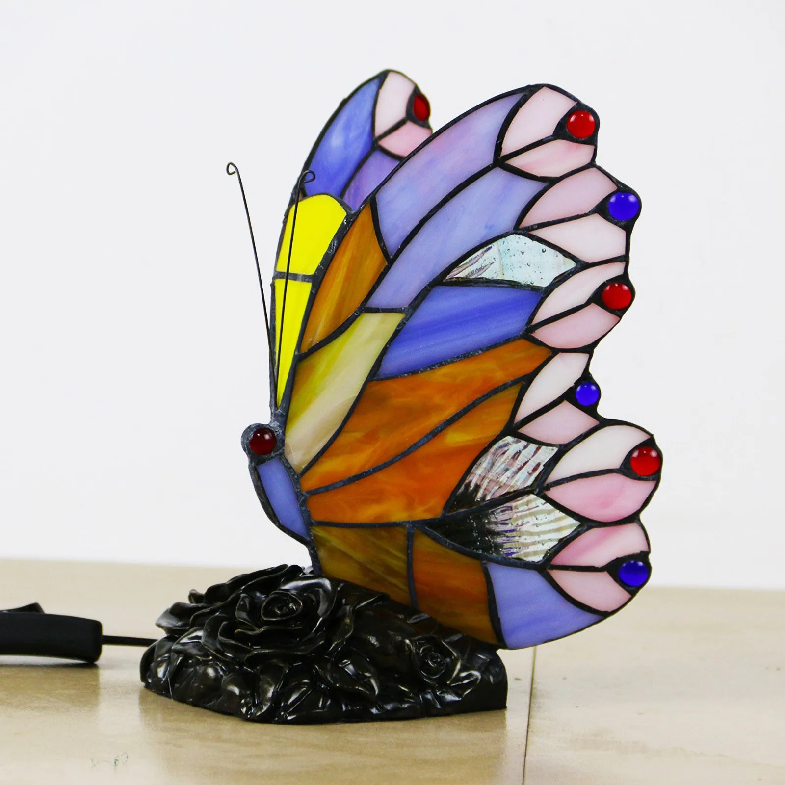 

1pc American Pa-storal Butterfly Table Lamp Bedroom Bedside Night Light Room Desk Setup Lighting Decor Light Gift For Kids
