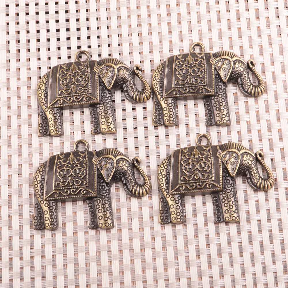 

Antique Bronze Plated, Zinc Alloy Carved Elephant-shaped Metal Pendant, Charms for Jewelry Making, Handmade DIY Accessories