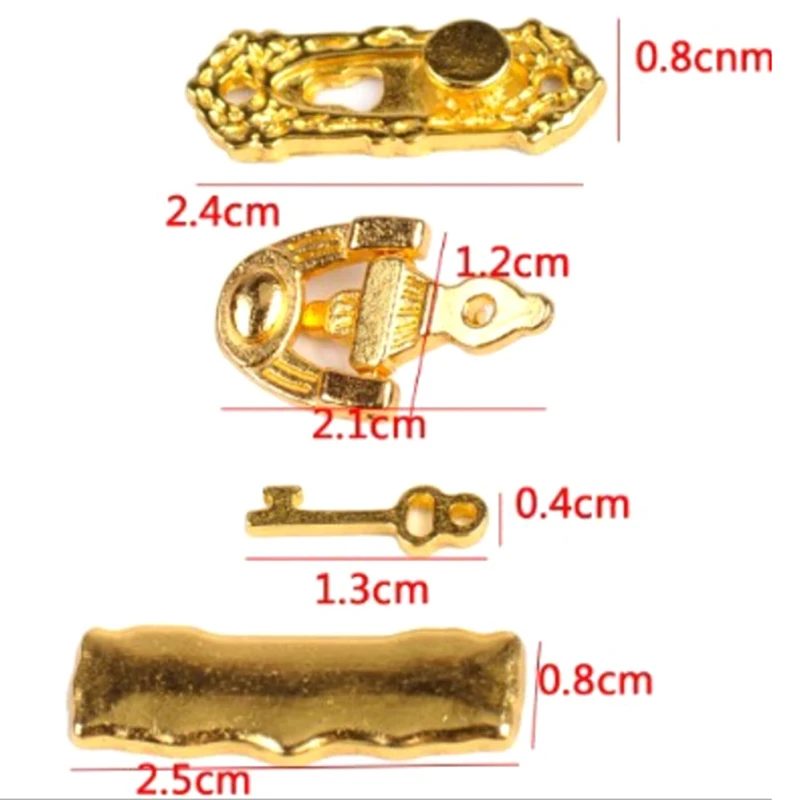 

4PCS Metal Door Knocker Set 1:12 Dollhouse Hardware Miniature Accessories