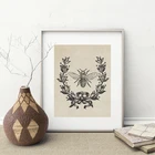 Винтажные принты, плакат с Пчелой г., настенная Картина на холсте в викторианском стиле, принт для дома, декор для стен