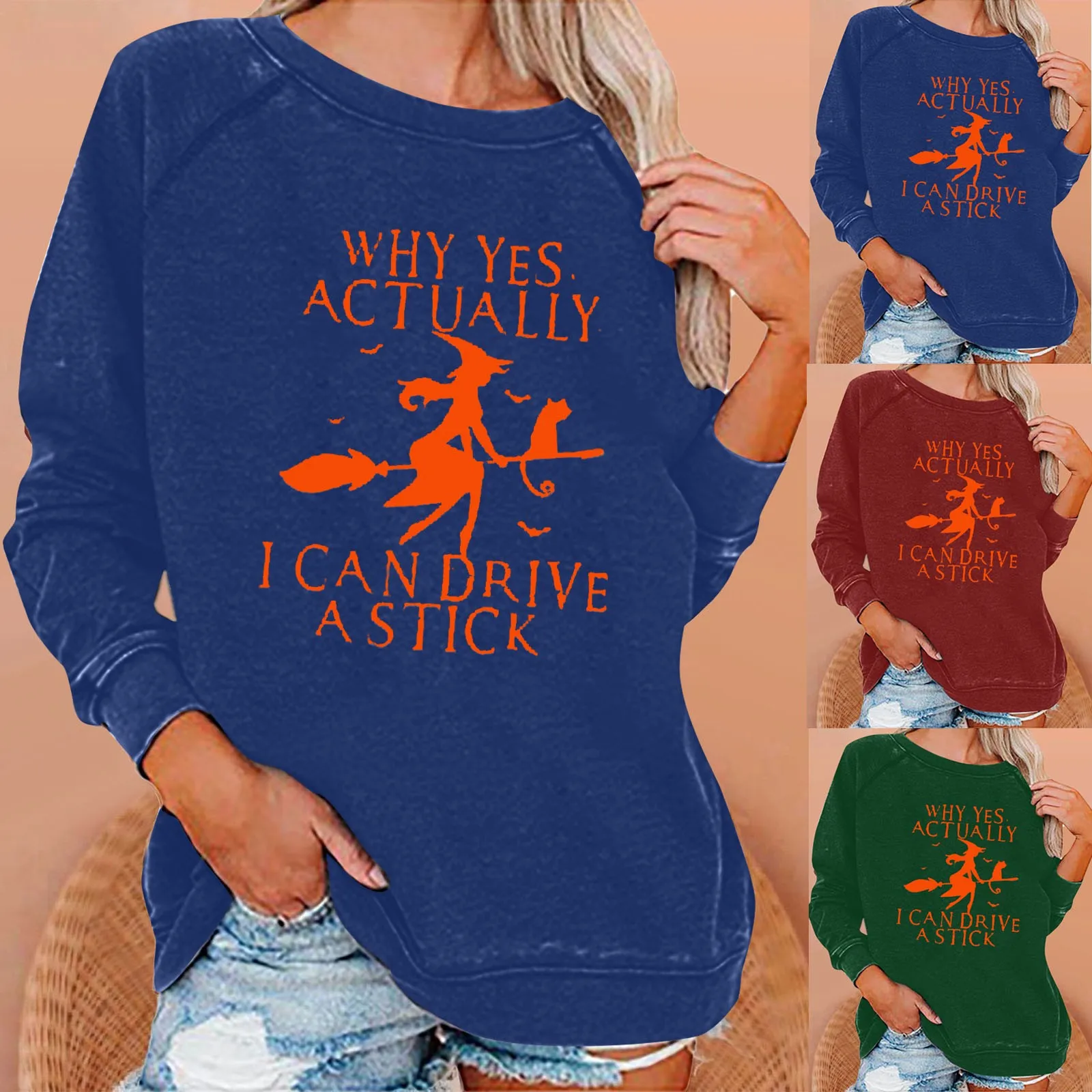 

Женская дышащая толстовка с длинным рукавом, круглым вырезом и принтом