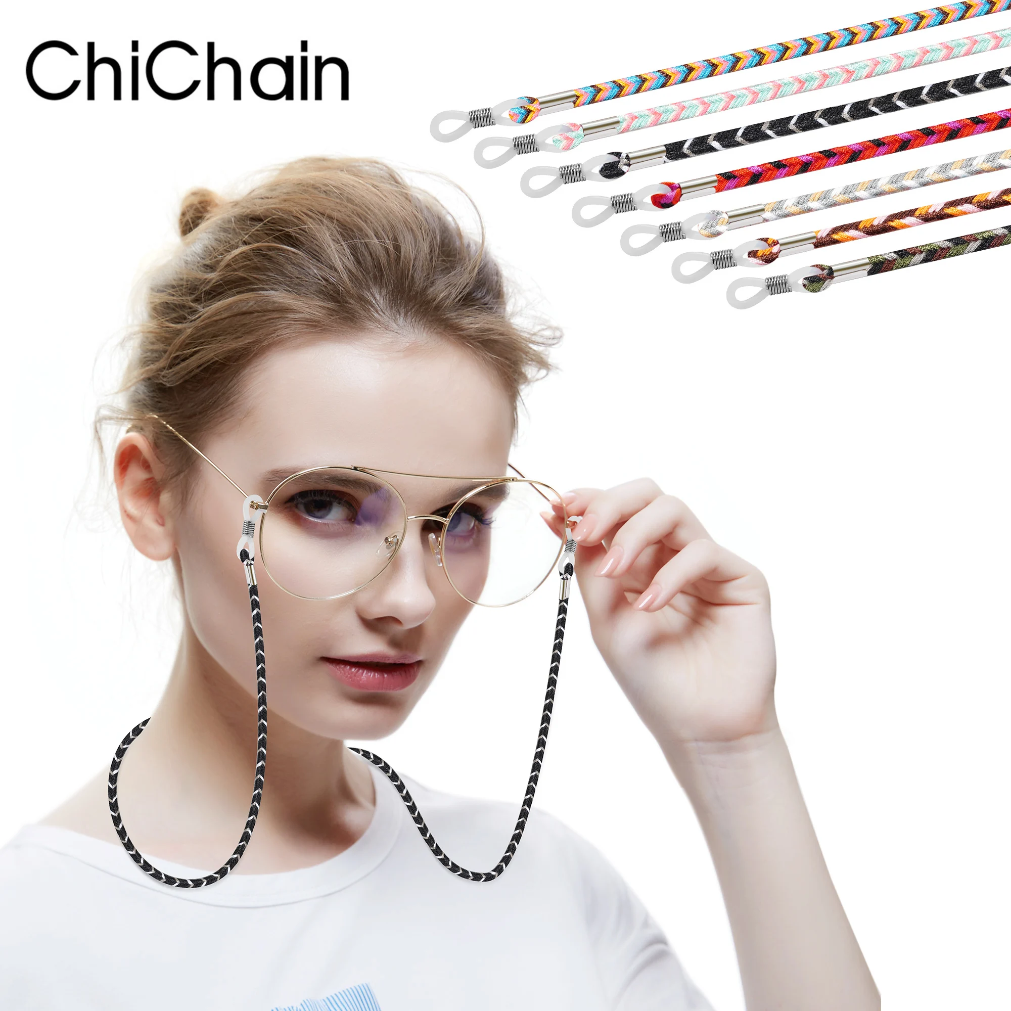 Цветные забавные плетеные меши ультралегкие очки шнур для повседневных и