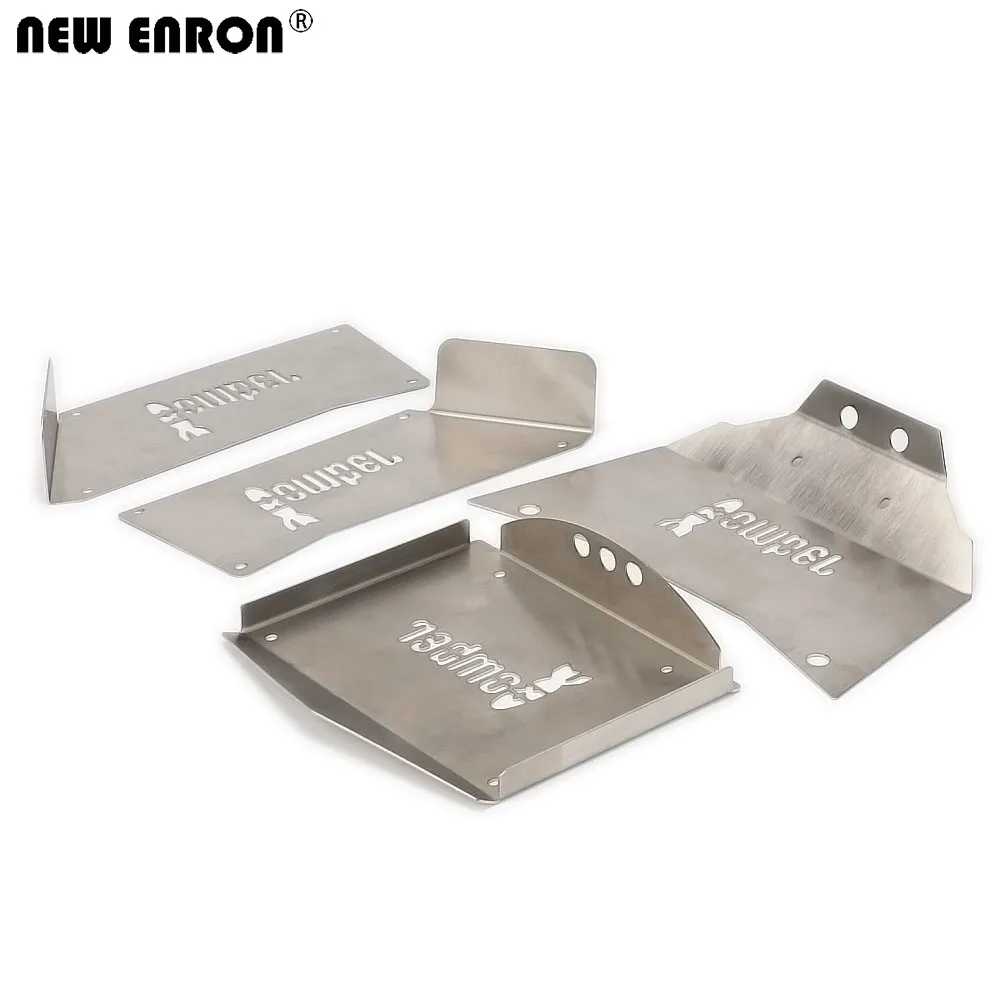 ENRON-armadura de carrocer&iacute;a de acero inoxidable para coche teledirigido, piezas de mejora de techo + lado + Panel de cap&oacute;, para 1/10 RC Crawler Car Axial RR10 90048 90053, # AX31327, nuevo-3