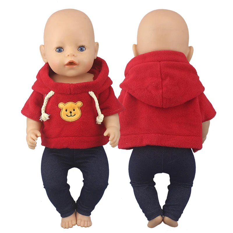 Костюм с милым медведем для детской куклы 43 см одежда 17-дюймовых кукол