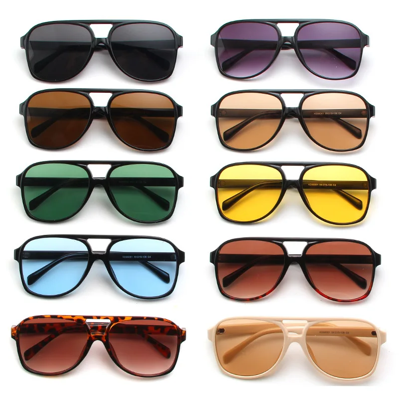 Трендовые женские солнцезащитные очки Пилот винтажные желтые брендовые