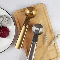 stainless steel golden ice cream spoon digger ice cream player ice cream ball spoon fruit ice cream spoon