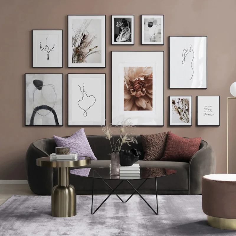 Скандинавский Цветочный рисунок на холсте абстрактная Скандинавская живопись