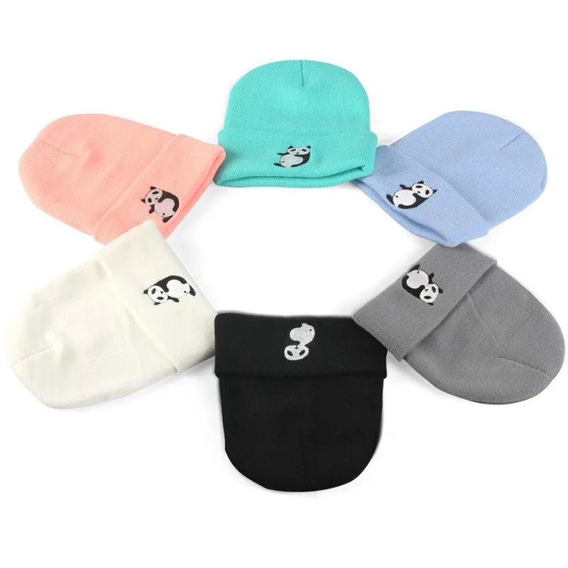 Panda embroidery knit hat fashion hip hop animal wool trend Harajuku outdoor warm | Аксессуары для одежды